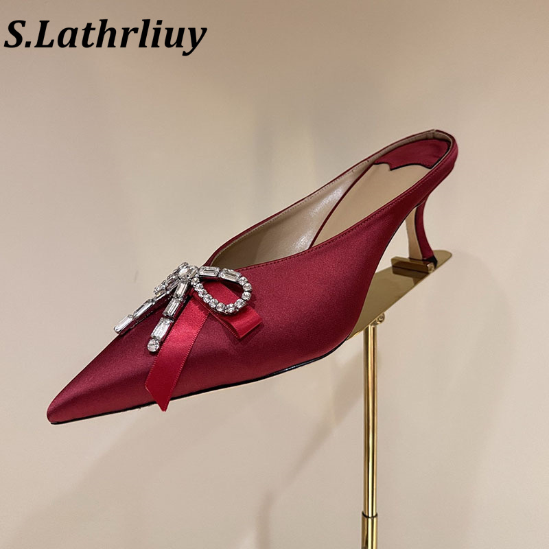 Women Shoes Size 7 - terlikler Yüksek topuklu ayakkabılar parlak kristal