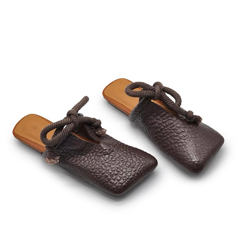 Women Shoes Size 7 - Kare Ayak Terlik Kadın Flats Katır