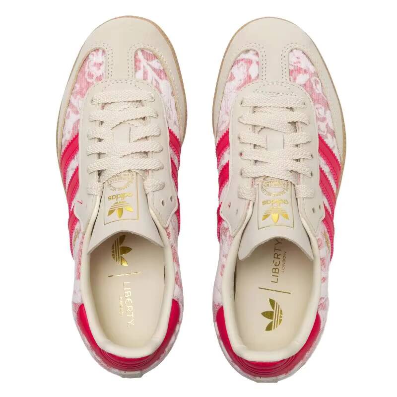 Women'S Shoes Pink Adidas - Kadın Pembe Çiçek Baskılı Düşük Bilekli