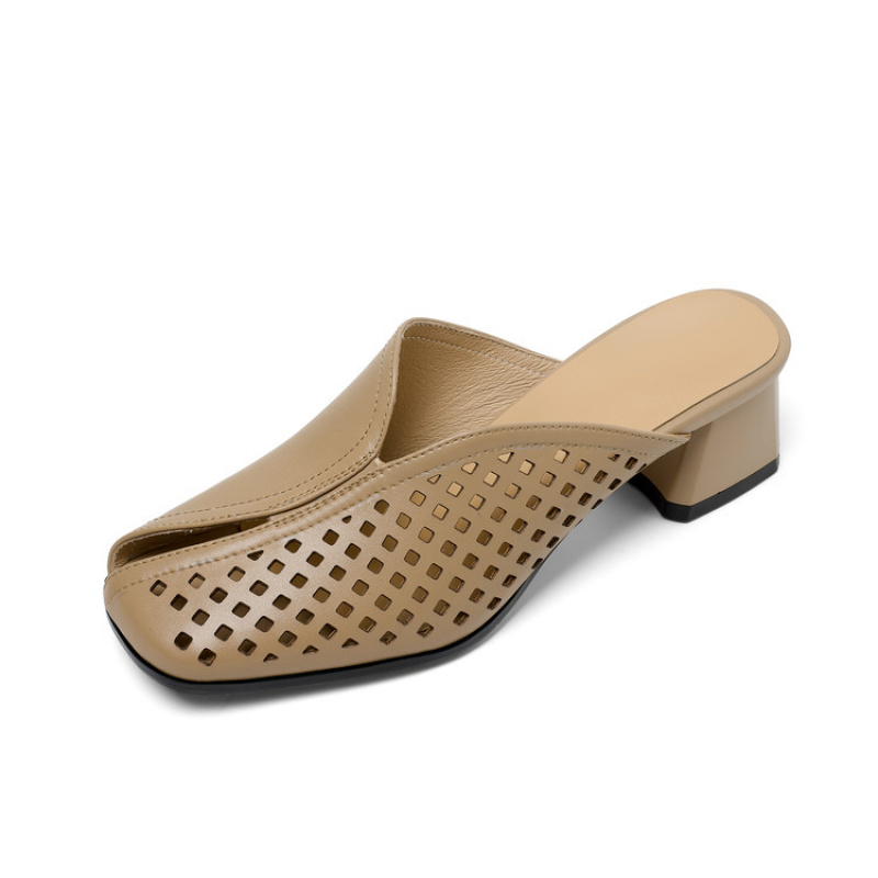 Women'S Shoes In Wide Width - Topuklu Terlikler Kalın Topuklu Giymeli Büyük