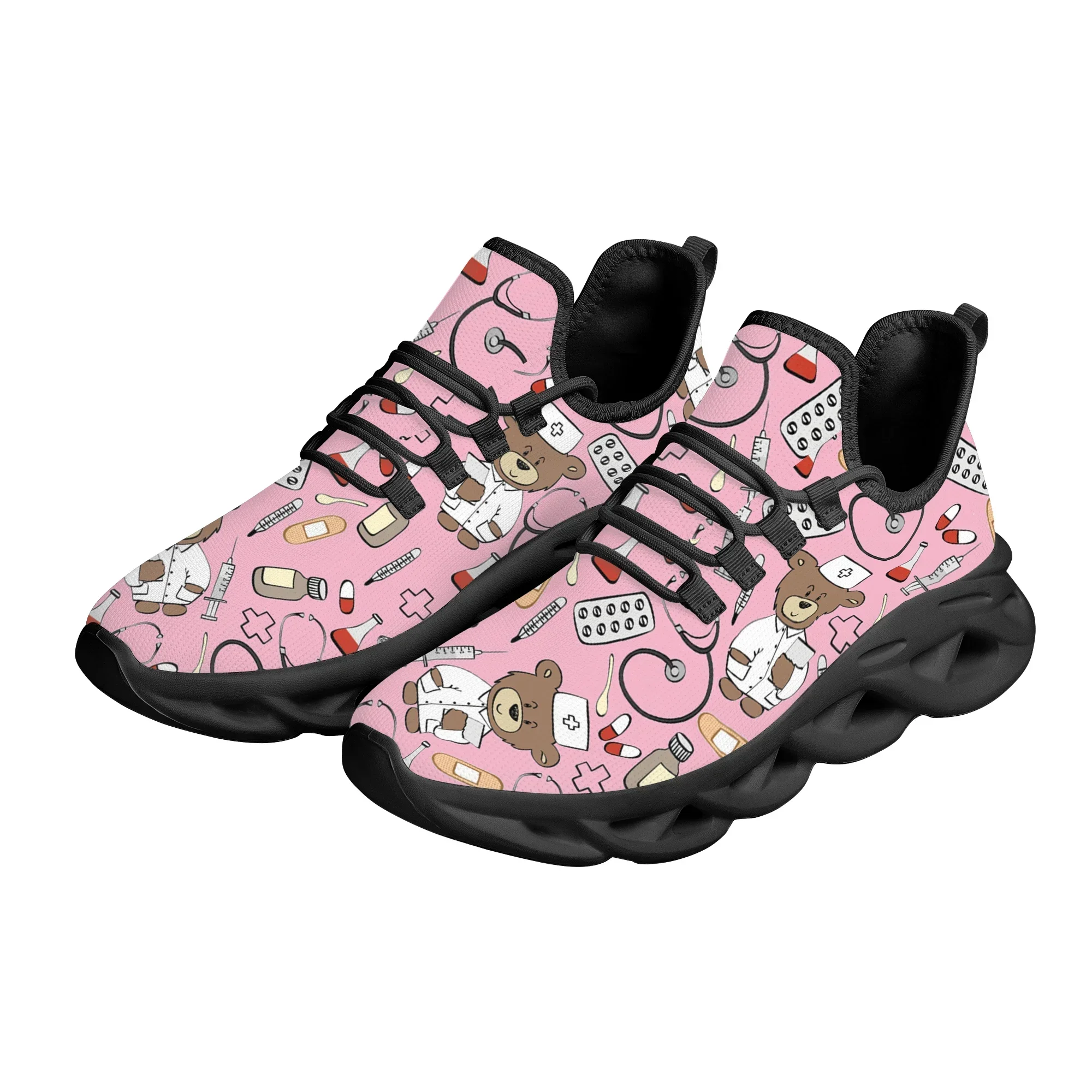 Women'S Shoes Nursing - Pembe Karikatür Doktor Hemşire Ayakkabıları Kadınlar