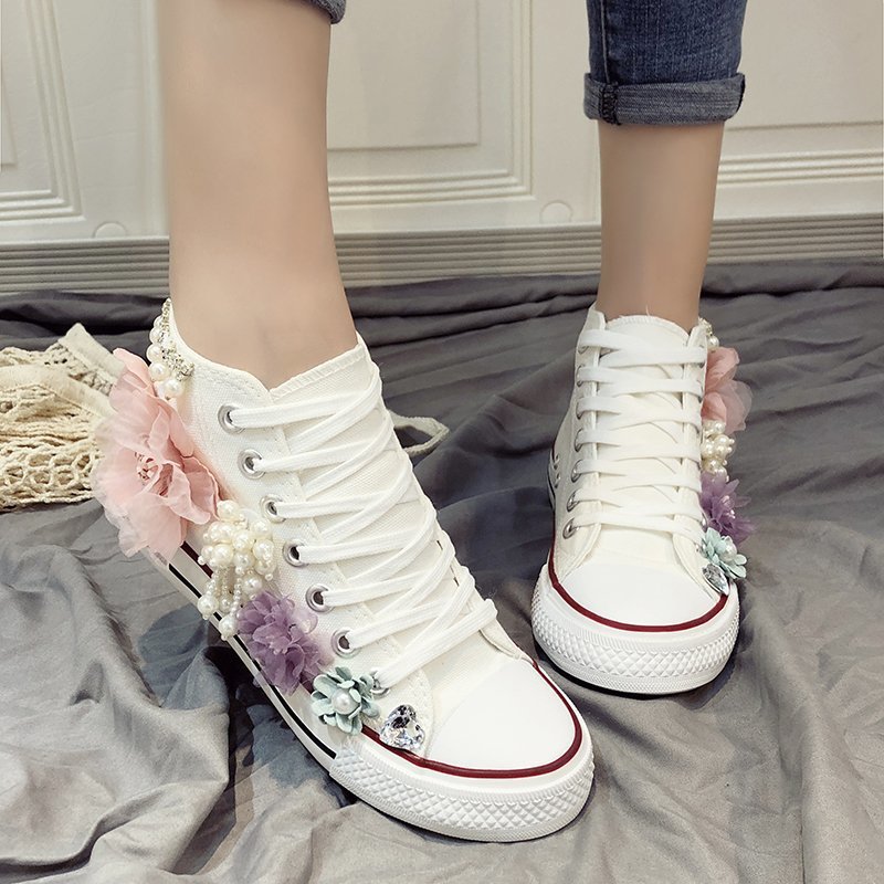 Bahar yeni yüksek top kanvas a - Women'S Shoes Hands Free incelemesi ve fiyatı